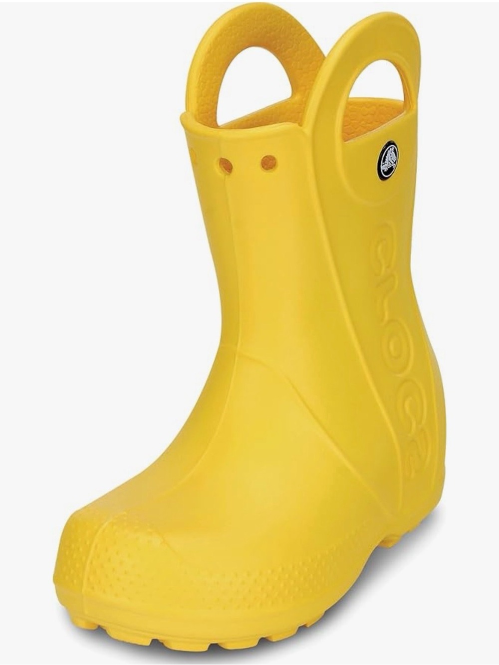 CROCS Kids' Sunny Yellow Handle Rain Boot